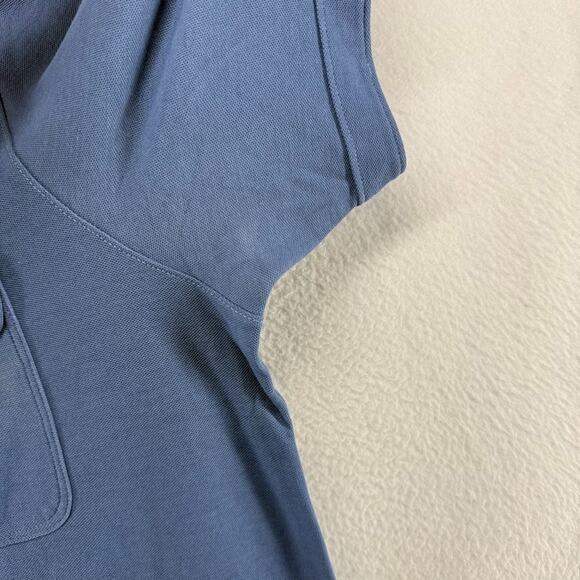 Tommy Bahama Shirt Mens XL Blue Islandzone Cotton Knit Preppy Flap Pockets Solid - Picture 5 of 12